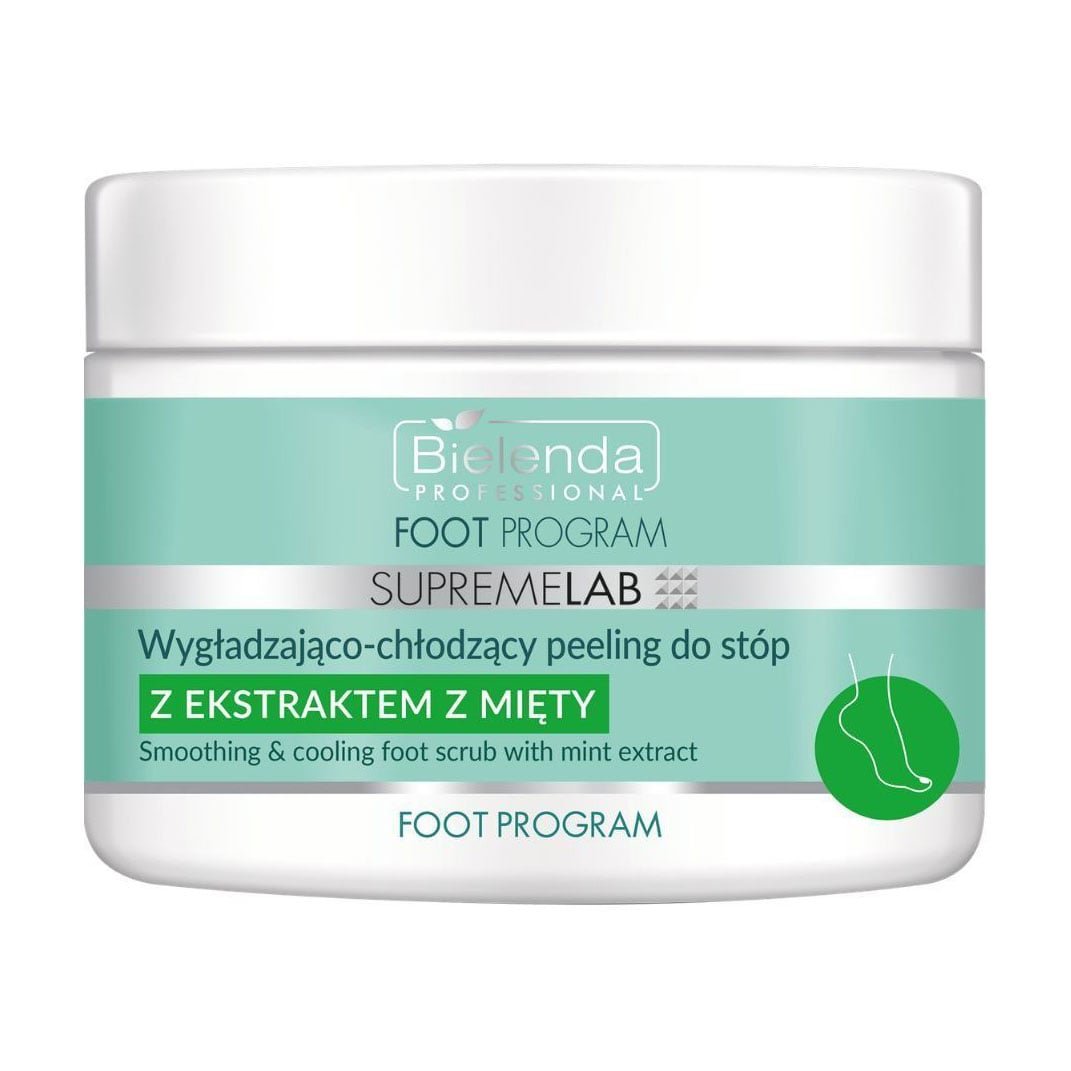 Пом'якшувальний та охолоджувальний скраб для ніг Bielenda Professional SupremeLab Foot Program Smoothing &amp; Cooling Foot Scrub з екстрактом м'яти, 200 г